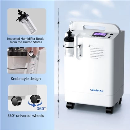 Longfian HEPA филтър 5L медицински преносим оксиген концентратор за пътуване